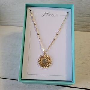 jBloom Gold Sunburst Pendant Necklace